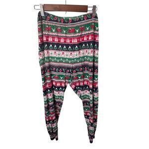 PLACE, Glo Christmas‎ Fair-isle Cotton stretch Pajamas Joggers- Unisex Adult XL